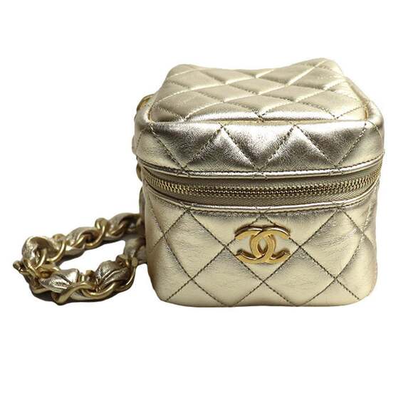 CHANEL Handbags - CHANEL Gold Clutch Bag